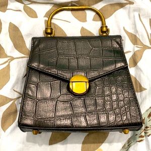 Mock Croc Vintage Inspired Purse Handbag